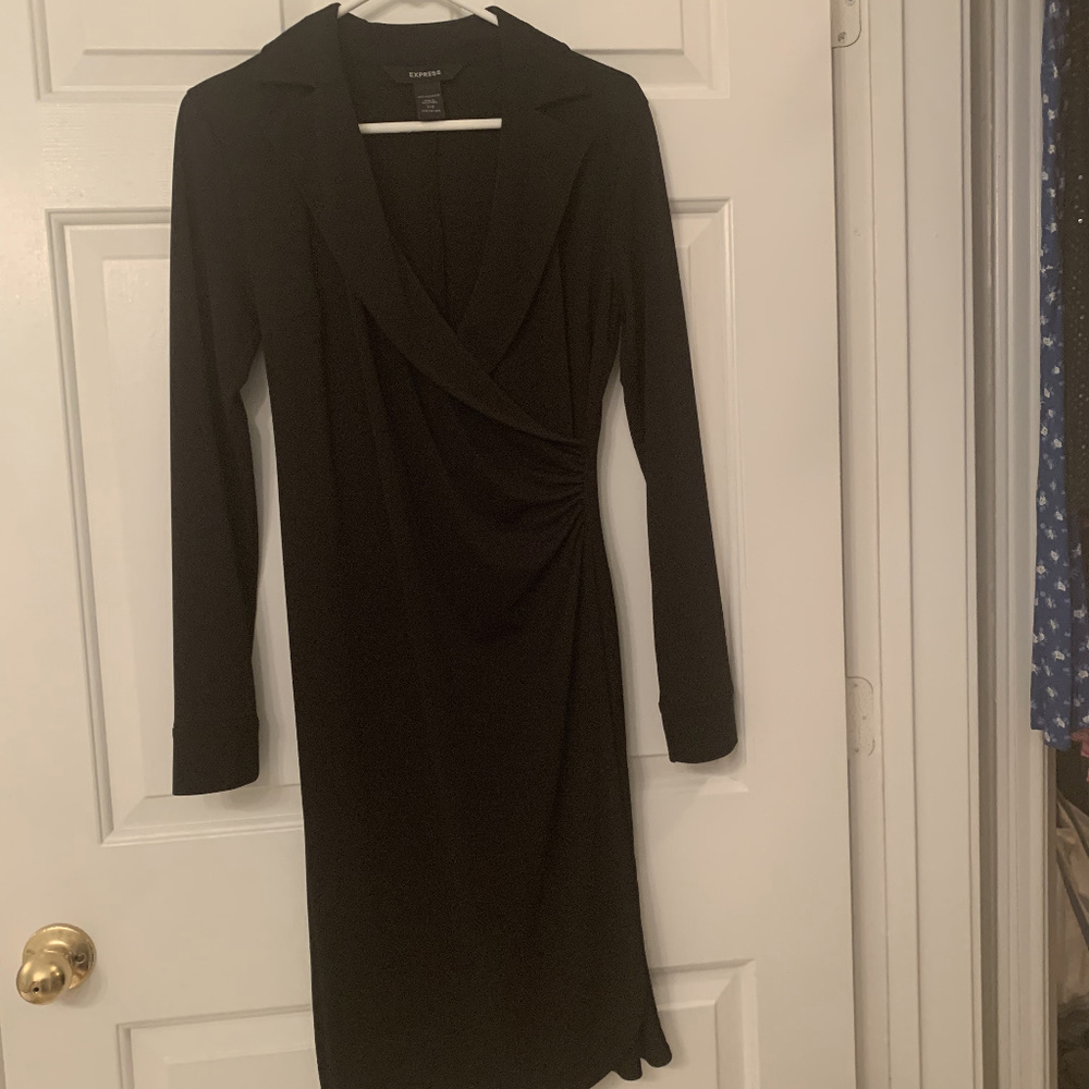 EXPRESS Black long sleeved dress